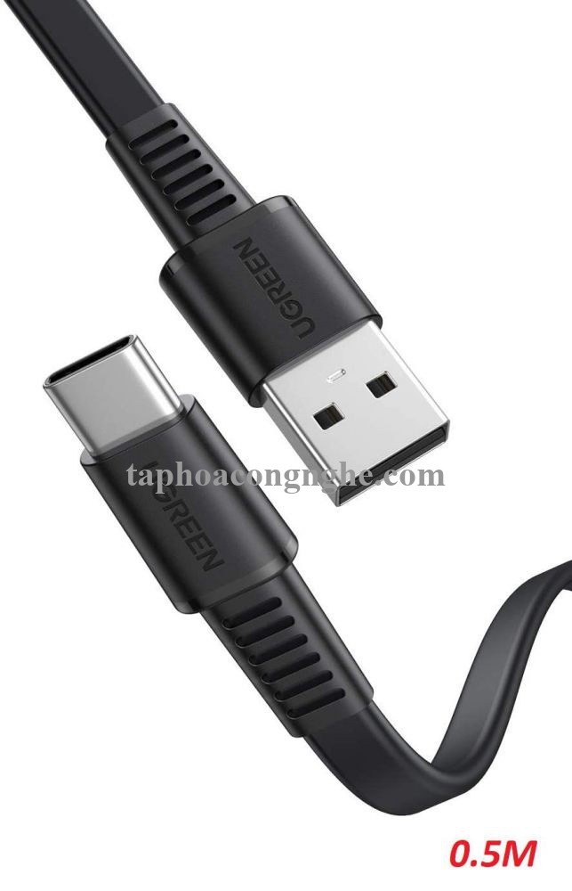 Ugreen 10971 0.5M màu đen usb type c 2.0 cáp sạc và truyền dữ liệu từ máy tính ra điện thoại US332 30010971